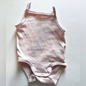 H&M Organic Cotton Light Pink Sleeveless Baby Bodysuit